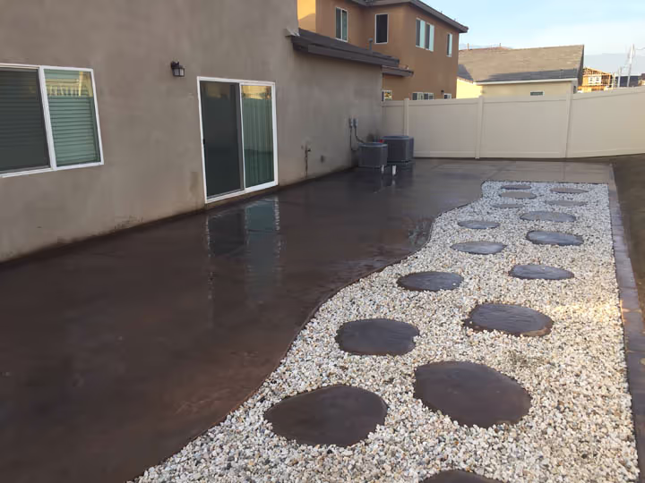 Residential Stamped Concrete Walkway and Slab Project — photo 7